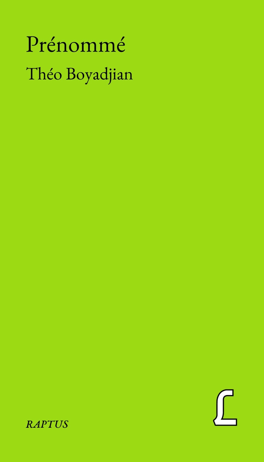 Recto cover of Prénoms 