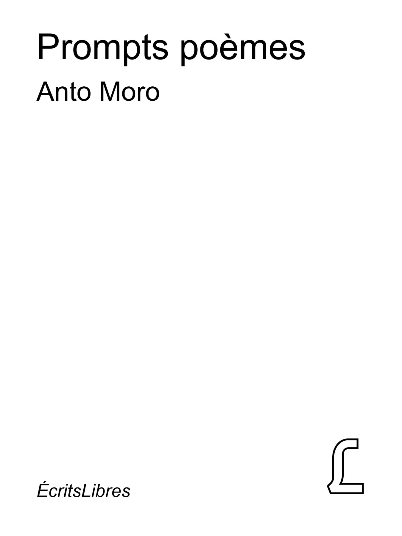 Recto couverture Prompts poèmes
